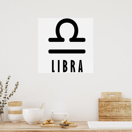 Libra zodiac-Zeichen Poster (Küche)