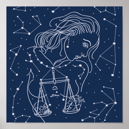 Libra zodiac-Zeichen Poster (Vorne)