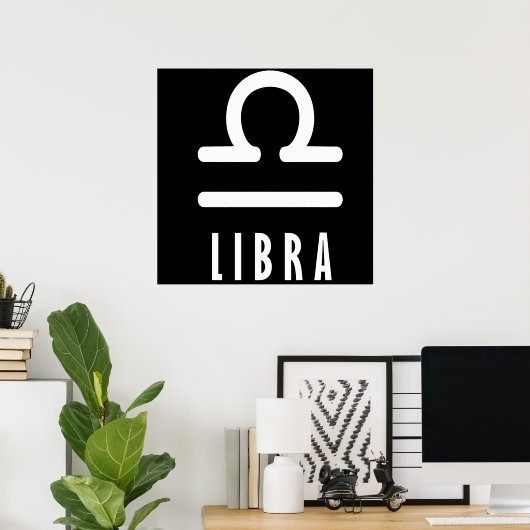 Libra zodiac-Zeichen Poster (Heimbüro)