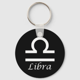 'Libra' Zodiac-Zeichen Schlüsselanhänger