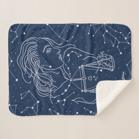 Libra zodiac-Zeichen Sherpadecke (Vorderseite (Horizontal))