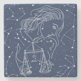 Libra zodiac-Zeichen Steinuntersetzer