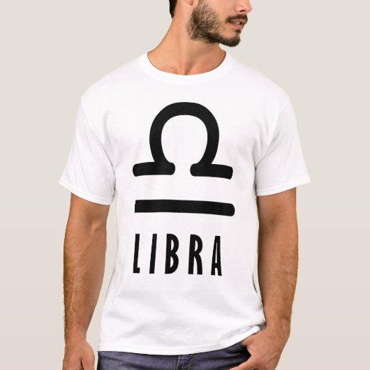 Libra zodiac-Zeichen T-Shirt (Vorderseite)