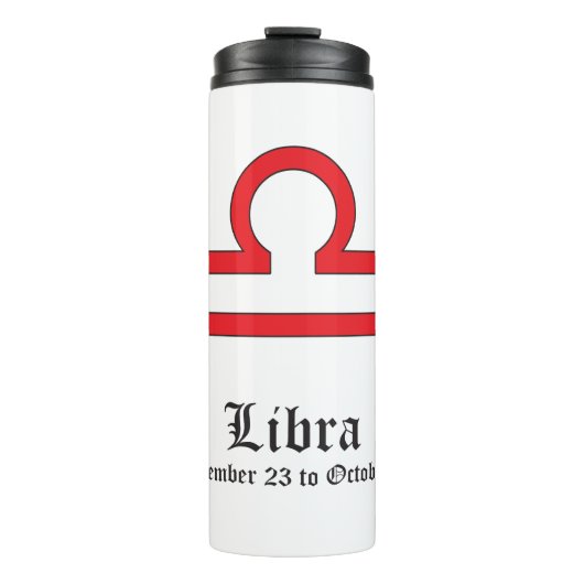 Libra zodiac-Zeichen Thermosbecher (Vorderseite)