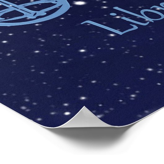 Libra Zodiac Zeichen und Konstellation Poster (Ecke)