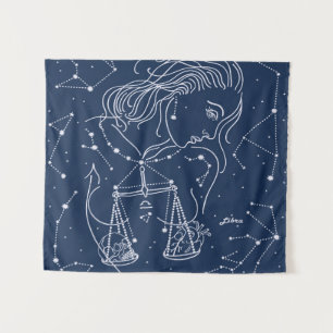 Libra zodiac-Zeichen Wandteppich