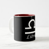 "Libra" Zodiac-Zeichen Zweifarbige Tasse (Vorderseite Links)