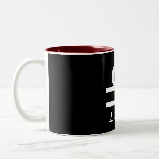 "Libra" Zodiac-Zeichen Zweifarbige Tasse (Links)