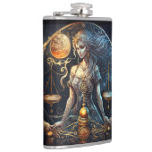 Libra Zodiak Sign Flachmann (Rechts)