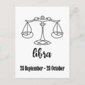 Libra, Zodiaka Postkarte (Vorderseite)
