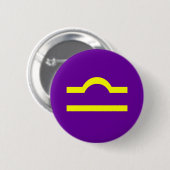LIBRA, ZODIAKALES ZEICHEN BUTTON (Vorne & Hinten)