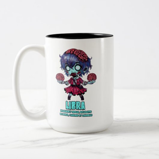 Libra Zombie Zweifarbige Tasse (Links)