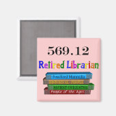 Librarian 569.0 (Dewey Decimal System) Magnet (Vorderseite/Rückseite)