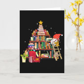 Librarian And Book Lover Christmas Library Tree Li Karte (Gelbe Blume)