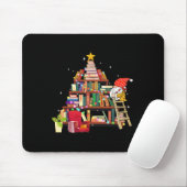 Librarian And Book Lover Christmas Library Tree Li Mousepad (Mit Mouse)