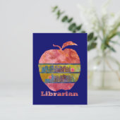 Librarian Apple Postkarte (Stehend Vorderseite)