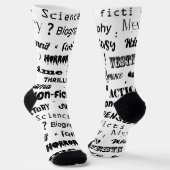 Librarian Author Book Lover Black and White Socken (Gewinkelt)