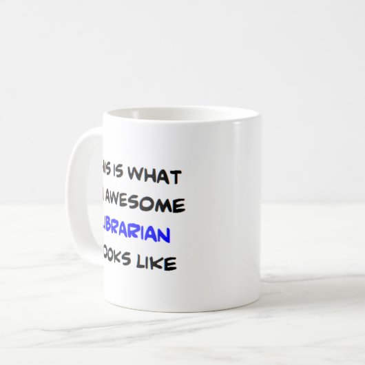 librarian, awesome kaffeetasse (Vorderseite Links)