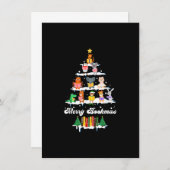 Librarian Book Lover Bücher Weihnachtsbaum Merry B Einladung (Vorne/Hinten)