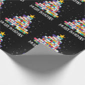 Librarian Book Lover Bücher Weihnachtsbaum Merry B Geschenkpapier (Ecke)