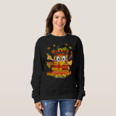 Librarian Book Lover Reader Funny Turkey Thanksgiv Sweatshirt (Vorne ganz)