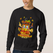 Librarian Book  Reader  Turkey Thanksgiving Autumn Sweatshirt (Vorderseite)