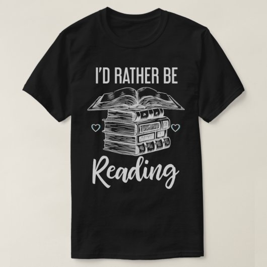 Librarian Bookworm Gift Book Reading T-Shirt (Design vorne)