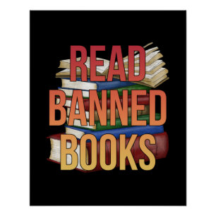 Librarian Bookworter Book Reader lesen Banned Book Poster