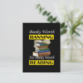 Librarian Bookworter Book Reader lesen Banned Book Postkarte (Stehend Vorderseite)