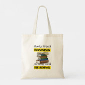 Librarian Bookworter Book Reader lesen Banned Book Tragetasche (Rückseite)