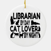 Librarian Cat Lover Keramik Ornament (Hinten)