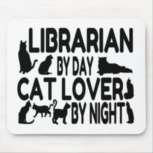 Librarian Cat Lover Mousepad