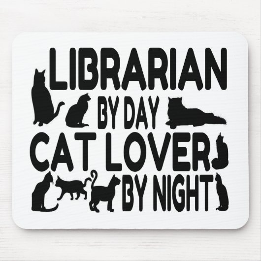 Librarian Cat Lover Mousepad (Vorne)