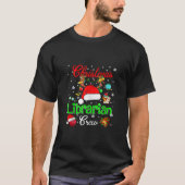 Librarian Crew Christmas Santa Hat Reindeer Teache T-Shirt (Vorderseite)