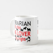 Librarian Dog Lover Kaffeetasse (Vorderseite Links)