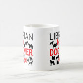 Librarian Dog Lover Kaffeetasse (Mittel)