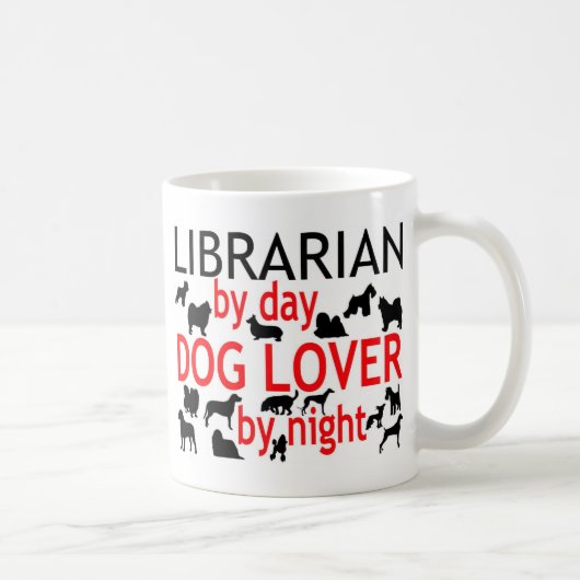 Librarian Dog Lover Kaffeetasse (Rechts)