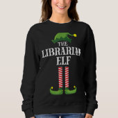 Librarian Elf Matching Family Group Christmas Part Sweatshirt (Vorderseite)