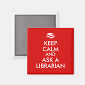 Librarian Gifts Behalt Calm Frage eine biblische A Magnet (Vorderseite/Rückseite)