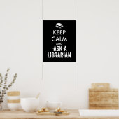 Librarian Gifts Behalt Calm Frage eine biblische A Poster (Küche)