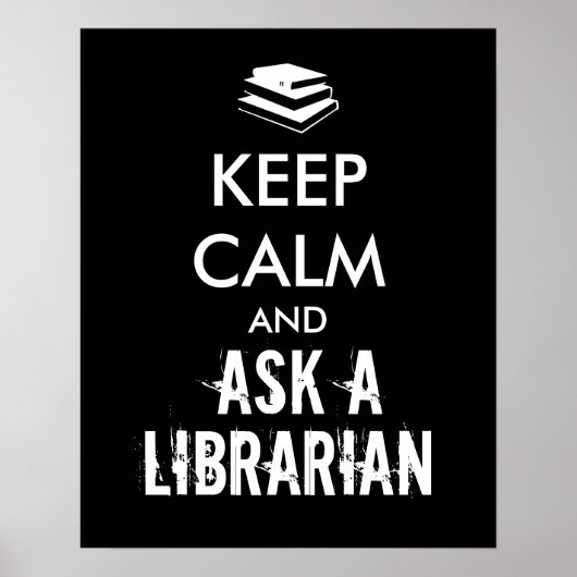 Librarian Gifts Behalt Calm Frage eine biblische A Poster (Vorne)