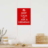 Librarian Gifts Behalt Calm Frage eine biblische A Poster (Küche)