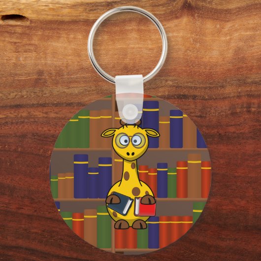 Librarian Giraffe Schlüsselanhänger (Vorderseite)