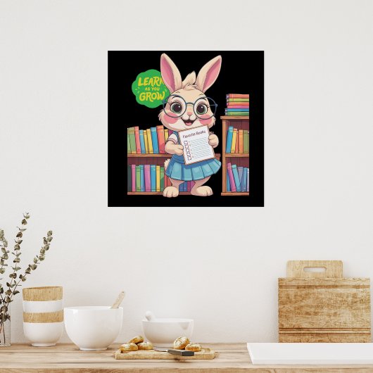 🐰📚 Librarian-in-Training Star – Rabbit Edition Poster (Küche)