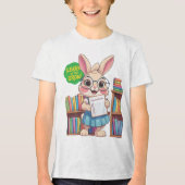 🐰📚 Librarian-in-Training Star – Rabbit Edition Tri-Blend Shirt (Vorderseite)