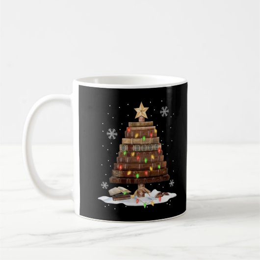 Librarian Library Tree Weihnachtsbuch Lover Reader Kaffeetasse (Links)