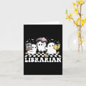 Librarian Niedlich Ghost Book Reading Funny Hallow Karte (Gelbe Blume)