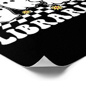 Librarian Niedlich Ghost Book Reading Funny Hallow Poster (Ecke)