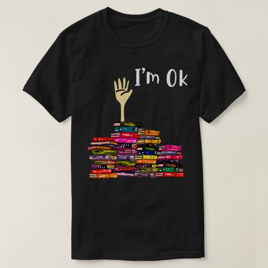 Librarian Reader Nerd im Ok Teacher lesen T-Shirt (Design vorne)