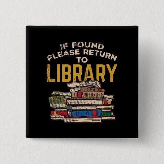 Librarian Reading Gift Button (Vorderseite)